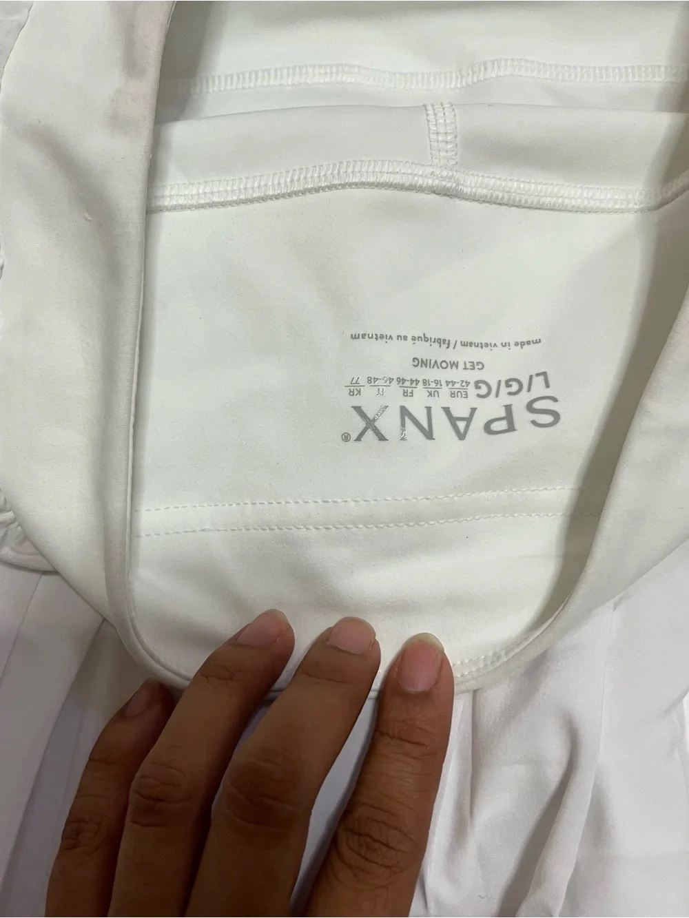 SPANX White Pleated Mini Skort